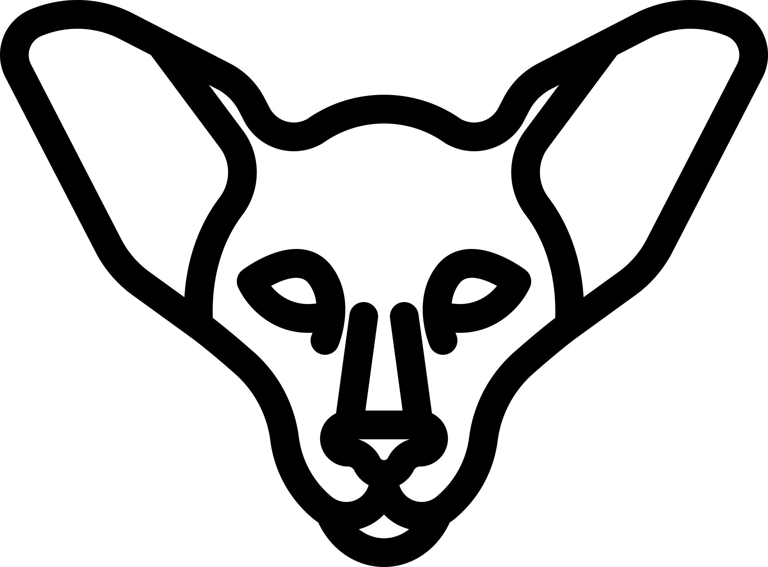 Oriental Cat Outline Icon Svg Set Free Vectors